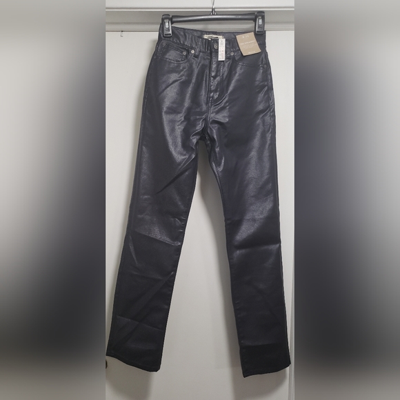 Madewell The '90s Straight Jean in Midnight Blue Foil Size 24 NN461 nwt - Picture 10 of 12